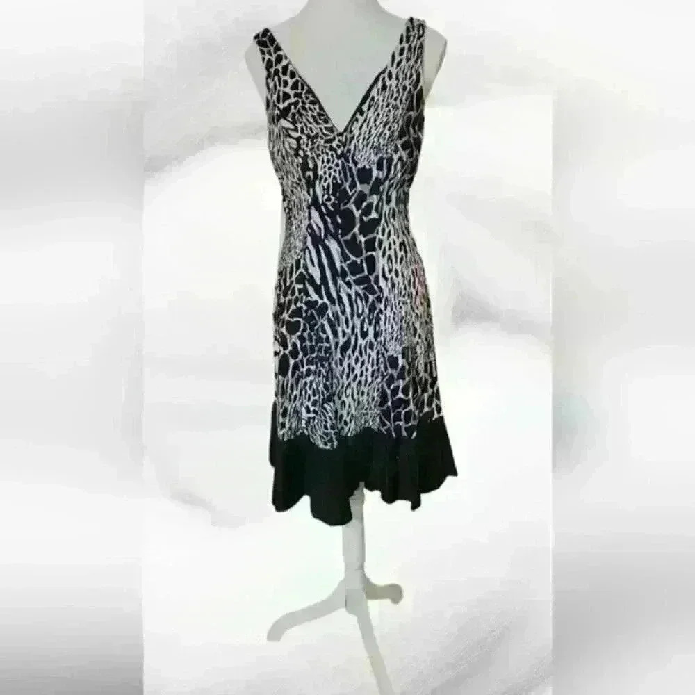 Nine West Women's Black and White Dress Size 6